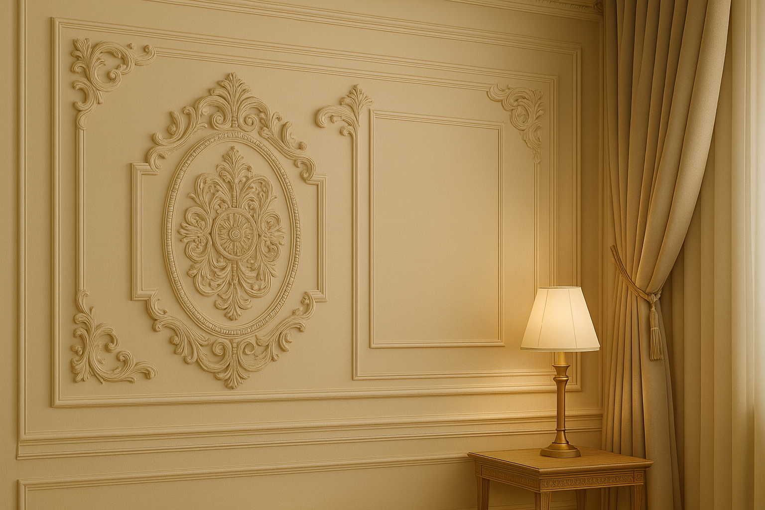 ديكور حائط جبس بورد للصالة في الكويت