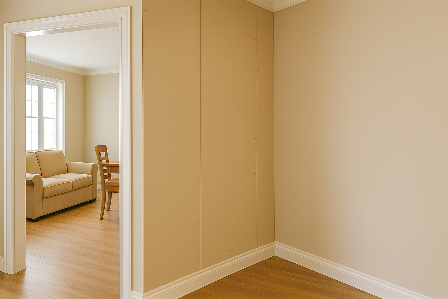 قواطع جبس بورد مع أبواب لغرف داخلية في الكويت