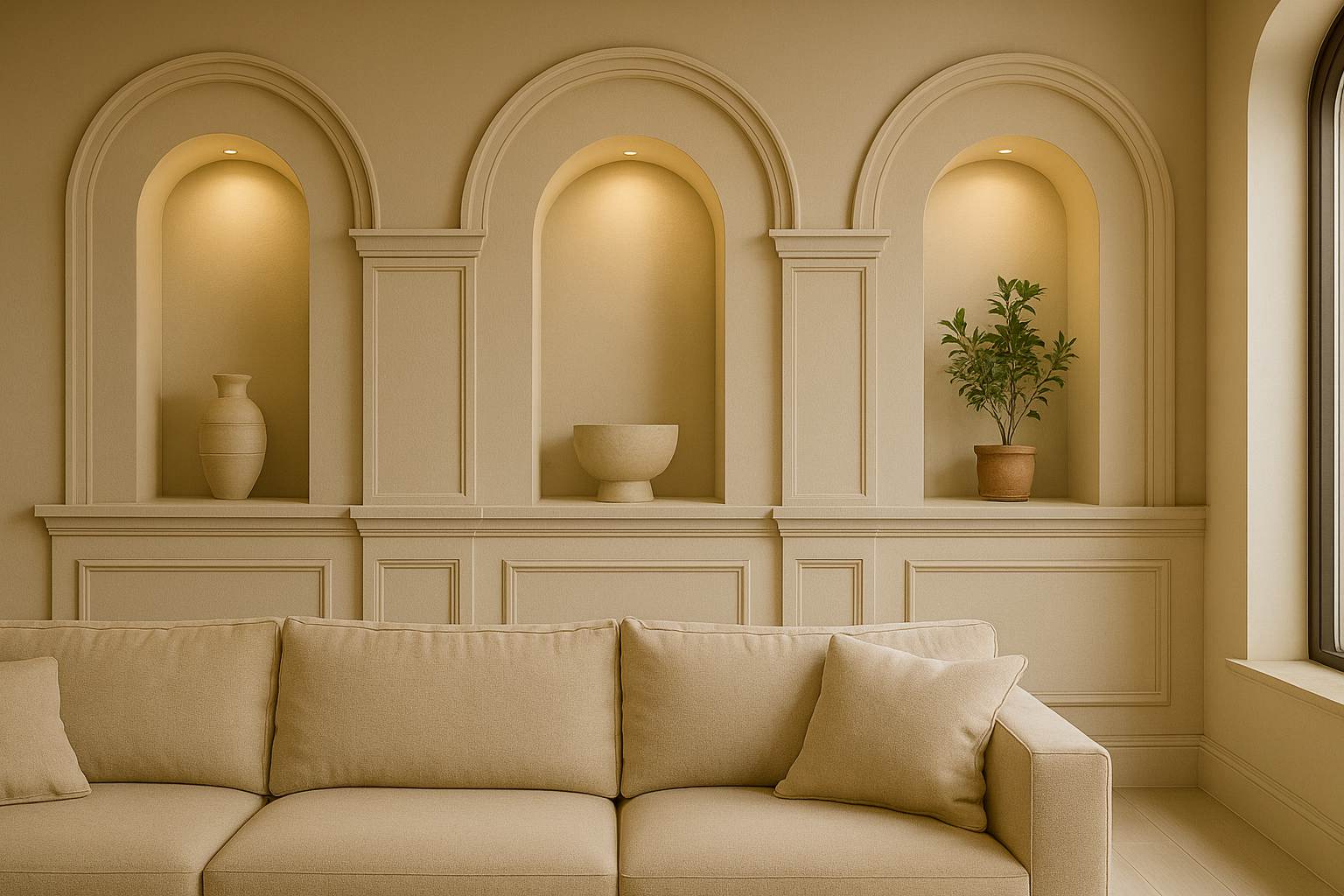 ديكور جبس بورد للمداخل أو غرف النوم في الكويت