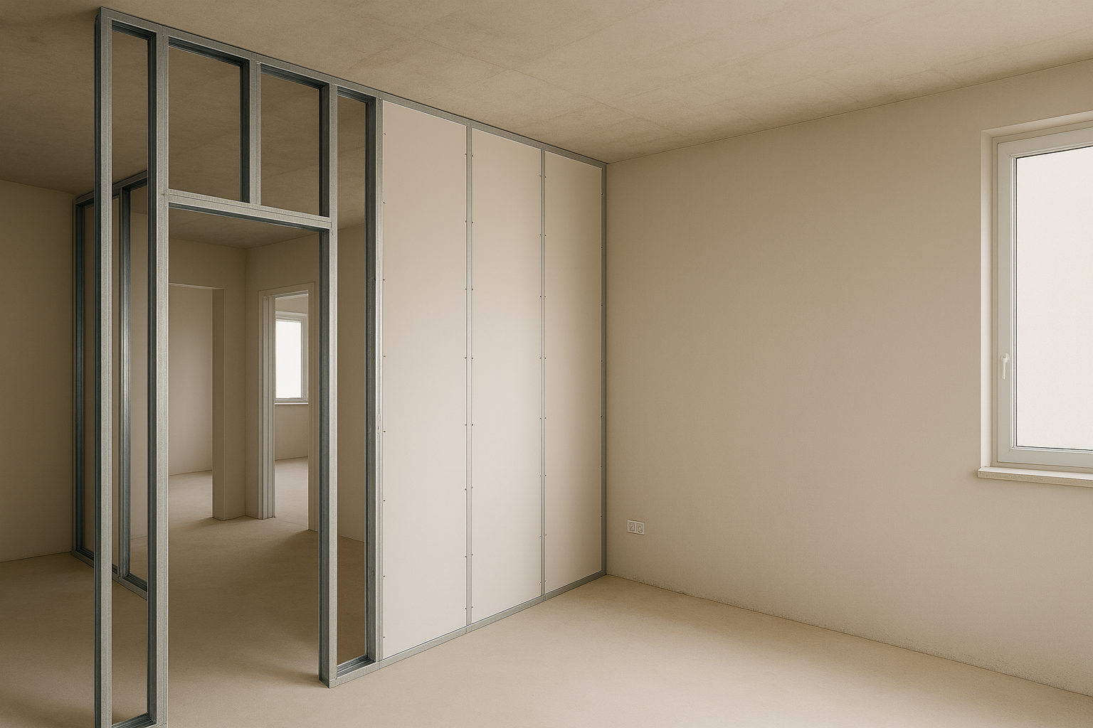 قواطع جبس بورد لتقسيم صالة في الكويت